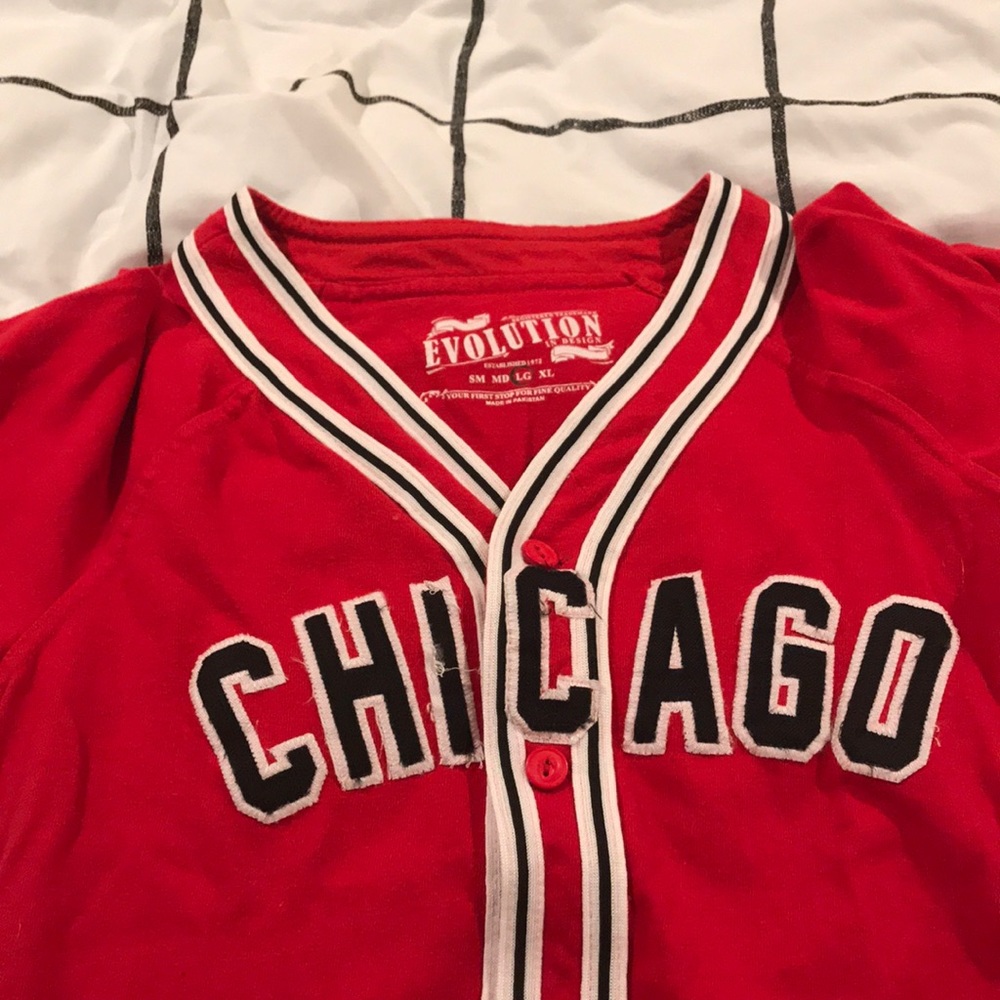 Button up t shirt youth large